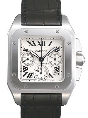 CARTIER カルティエ サントス コピー100 ＸＬ W20090X8 クロノグラフ ホワイト